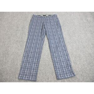 Nike Golf‎ Pants Mens 34 Gray Plaid Chino Swoosh Logo Outdoors Lightweight 34X32